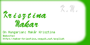 krisztina makar business card