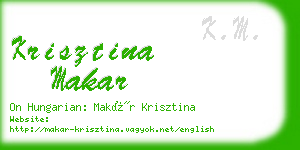 krisztina makar business card